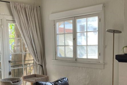 Detailed view of custom sheer roller shades in Studio City, highlighting smooth operation and modern design.